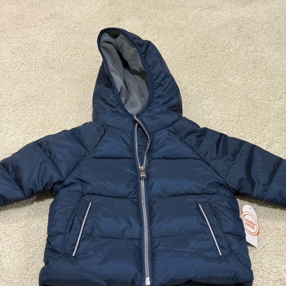Brand New with Tag Wonder Nation Blue and Gray Jacket Infant 12 month